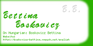 bettina boskovicz business card